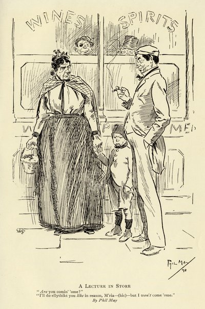 A Lecture in Store, 1895 by Phil May